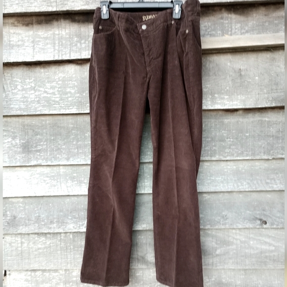 NWOT St. John's Bay Women's Average Secretly Slender Boot Cut Brown Corduroy 14 - Picture 6 of 9